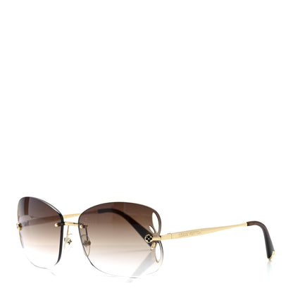 Louis Vuitton Lily Sunglasses Z0371U Brown Glitter 1 of 7