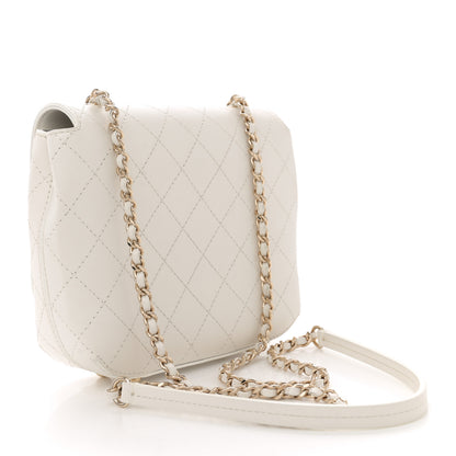 Chanel Calfskin Stitched Small Covered CC Flap Bag White 3 of 13