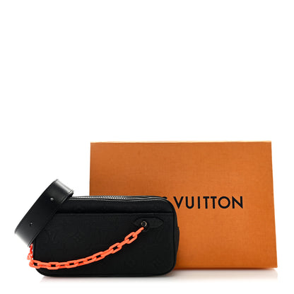Louis Vuitton Taurillon Monogram Uniformes Solar Ray Soft Pochette Volga Belt Bag Black 9 of 9