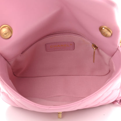 Chanel Lambskin Quilted Small Lacquered Chain Flap Pink 5 of 11