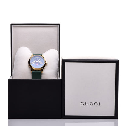 Gucci Stainless Steel Calfskin 38mm G-Timeless Bee Quartz Watch Green 8 of 8