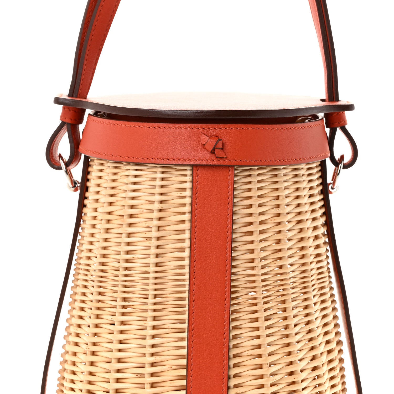 Hermes Swift Wicker Sac Farming Picnic Bag Naturel Terre Battue 7 of 9