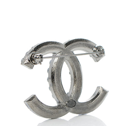 Chanel Ruthenium Bead CC Brooch Dark Grey 3 of 4