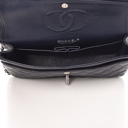 Chanel Caviar Quilted Medium Double Flap Navy 6 of 10
