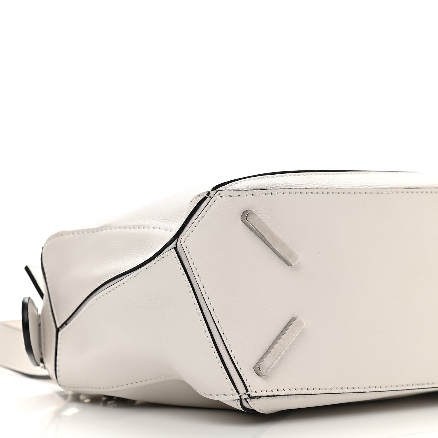 Calfskin Small Puzzle Bag White