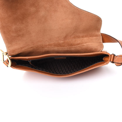 Christian Dior Calfskin Baudrier Double Saddle Bag Brown 5 of 10