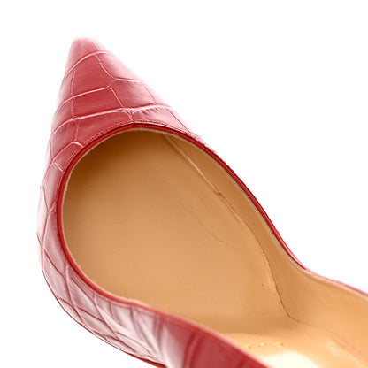 Christian Louboutin Calfskin Alligator Embossed Pigalle Follies 100 Pumps 37 Loubi 11 of 13