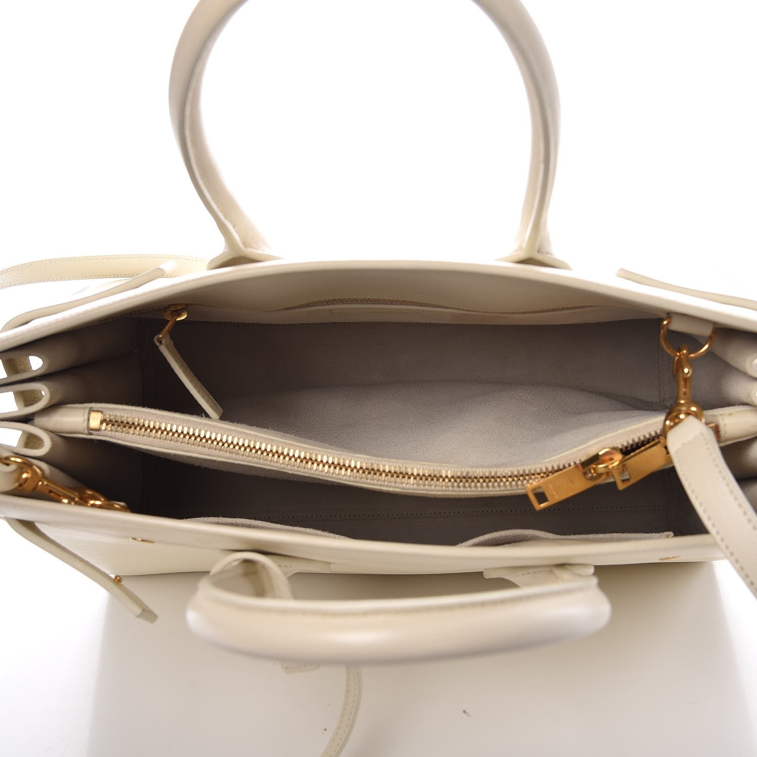 Saint Laurent Grained Calfskin Small Sac De Jour Porcellana 5 of 16
