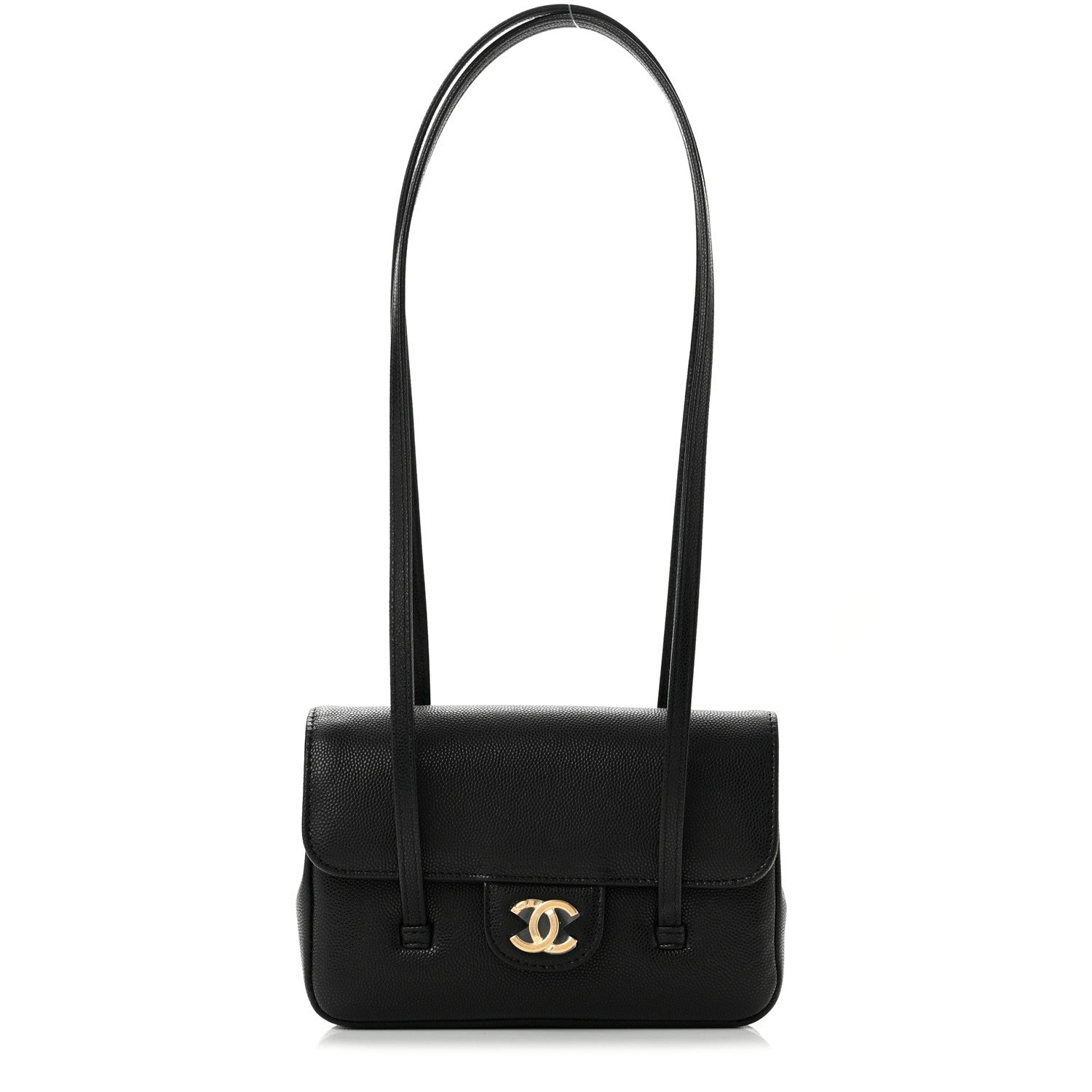 Chanel Shiny Caviar Mini Preppy Coco Shoulder Bag Black 1 of 10