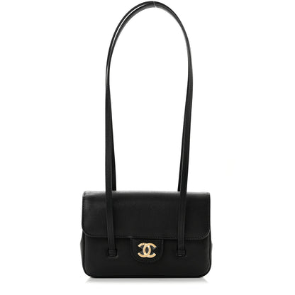 Chanel Shiny Caviar Mini Preppy Coco Shoulder Bag Black 1 of 10