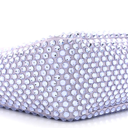 Prada Satin Crystal Mini Re-Edition 2000 Bag Glicine 9 of 10