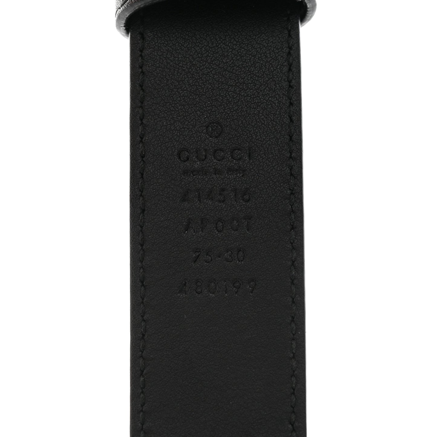 Moon Calfskin Double G 30mm Belt 75 30 Black