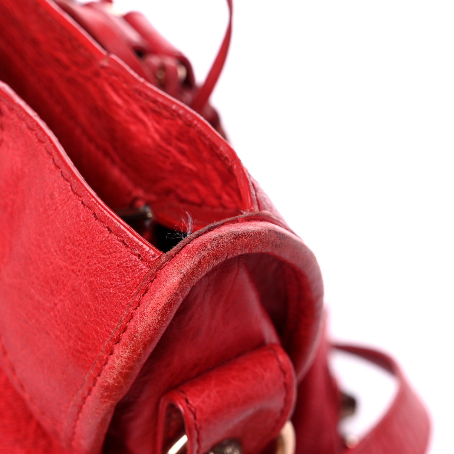 Balenciaga Agneau Giant 12 Rose Gold Hardware City Rouge Coquelicot 16 of 26