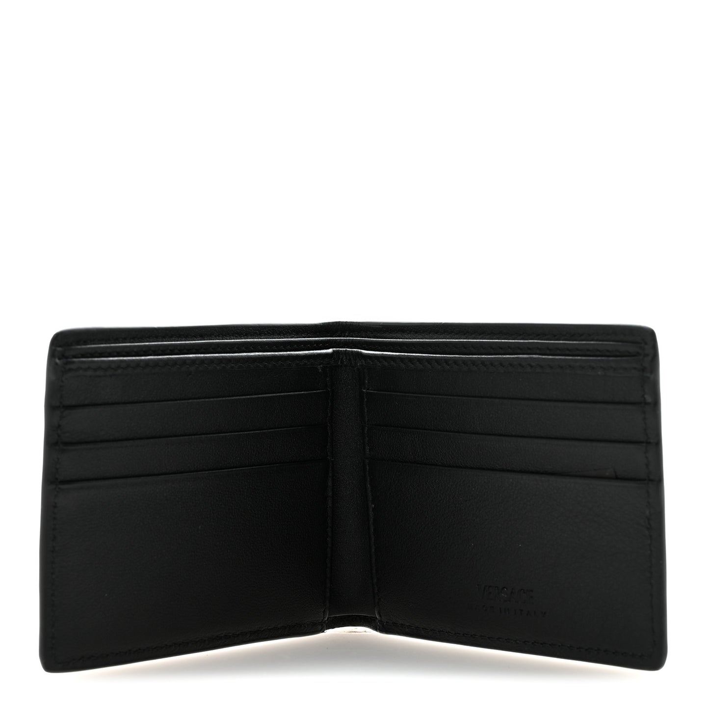 Vitello Medusa Bi-Fold Wallet Black
