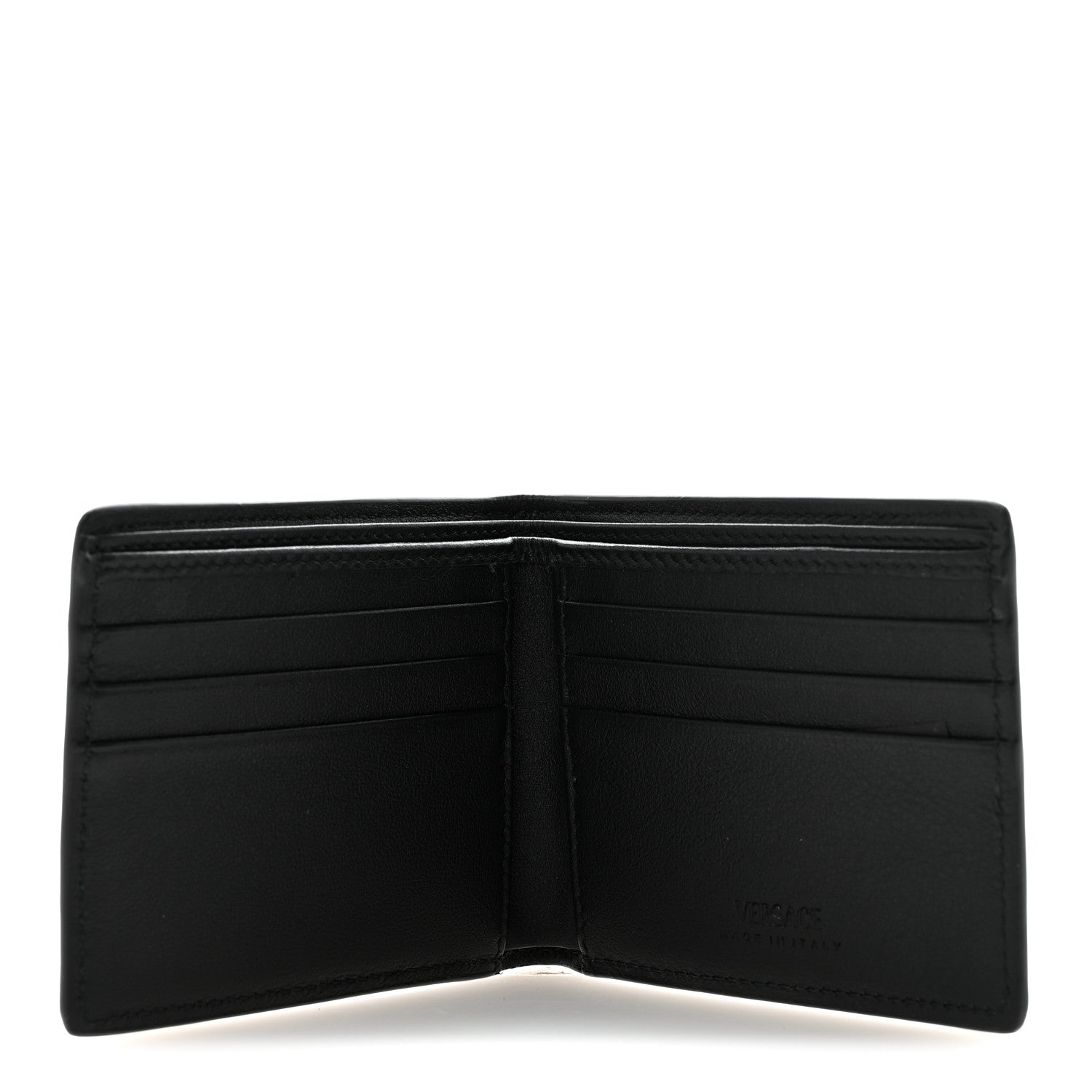 Versace Vitello Medusa Bi-Fold Wallet Black 5 of 6