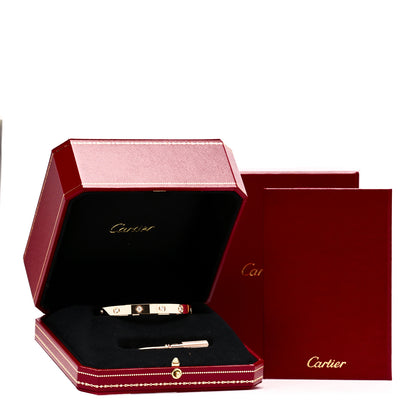 Cartier 18K Pink Gold 10 Diamond LOVE Bracelet 17 6 of 6