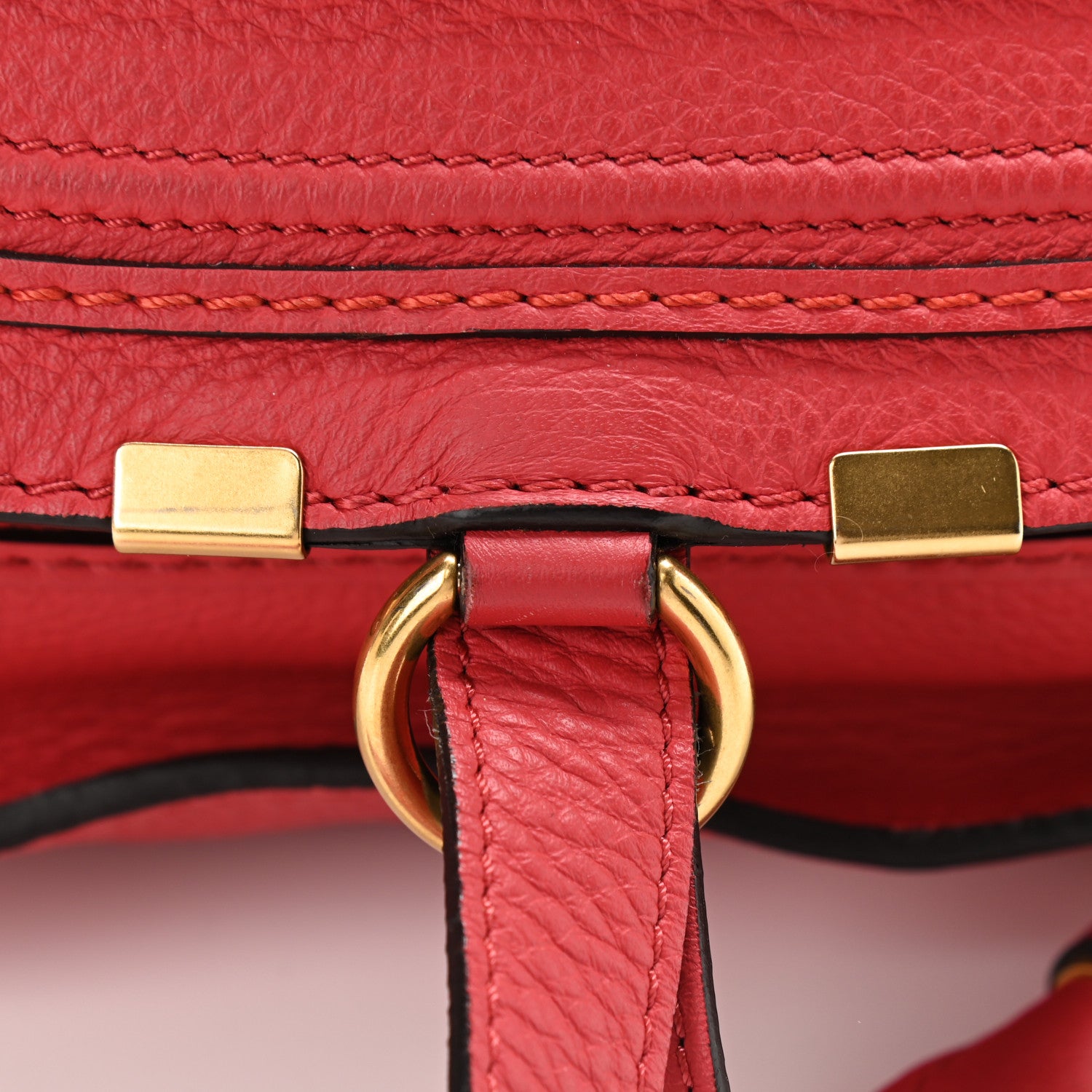 Chloe Calfskin Medium Marcie Satchel Red 14 of 14