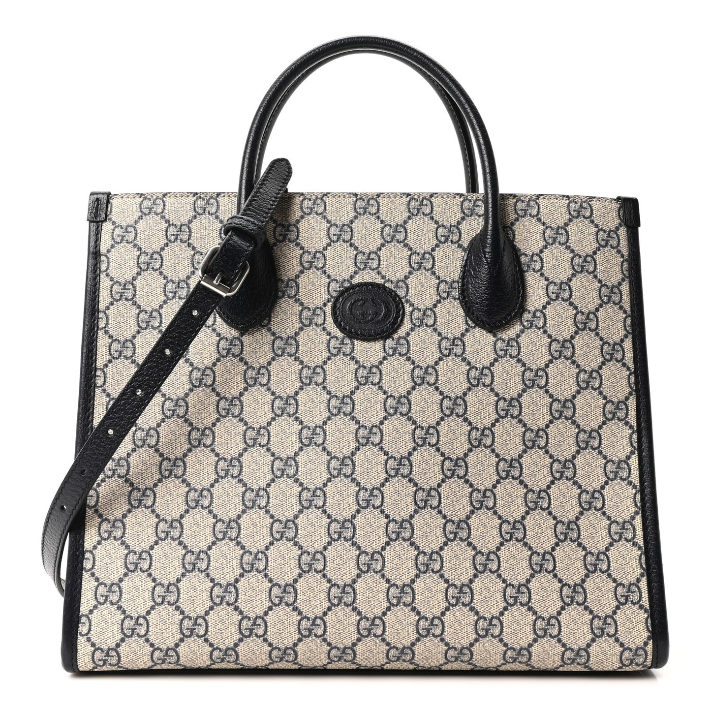 GG Supreme Monogram Azalea Calfskin Small Retro Interlocking G Tote Bag