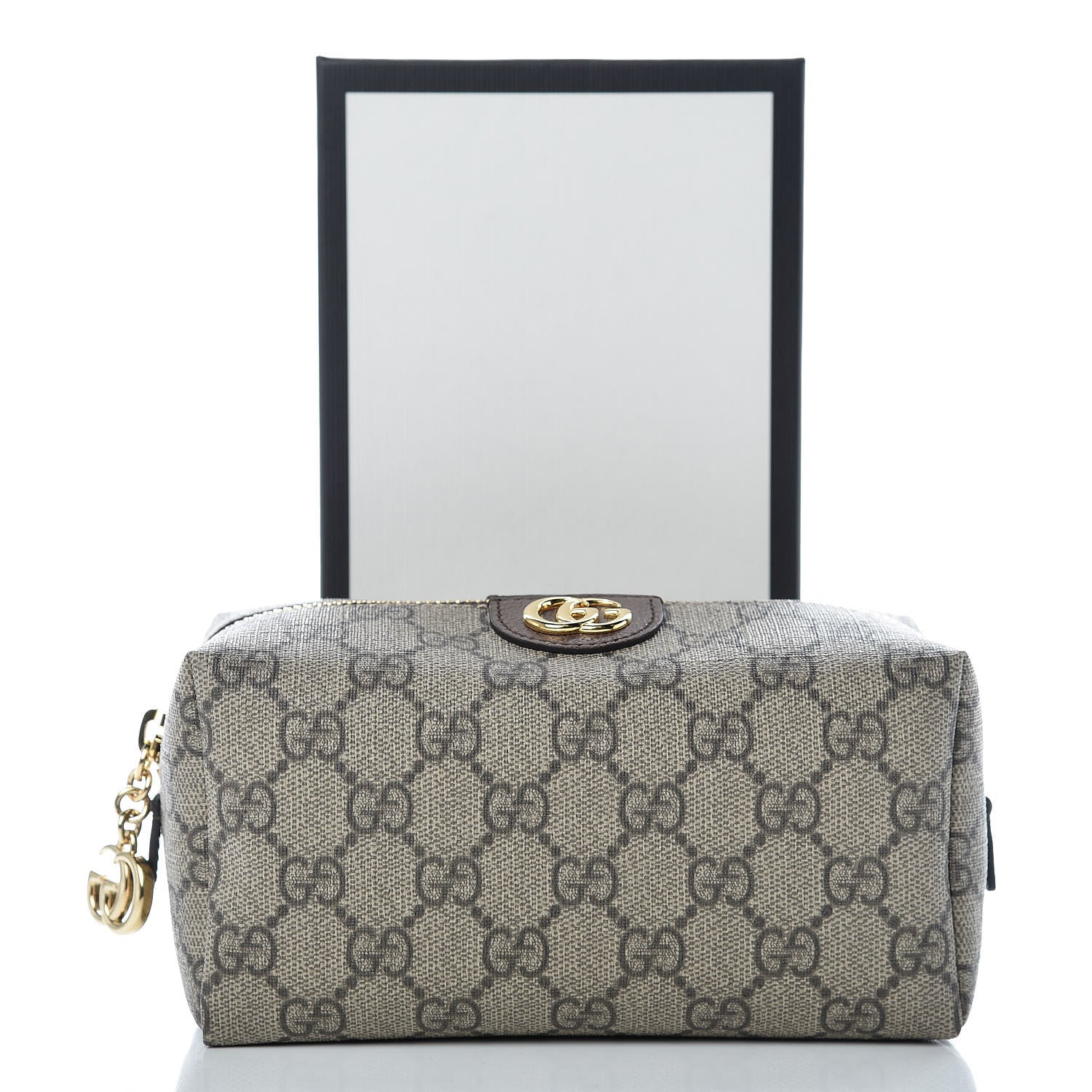 Gucci Soft GG Supreme Monogram Calfskin Medium Ophidia Cosmetic Case Beige Ebony New Acero 9 of 9