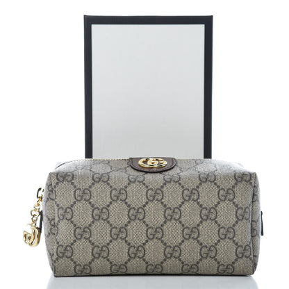 Gucci Soft GG Supreme Monogram Calfskin Medium Ophidia Cosmetic Case Beige Ebony New Acero 9 of 9