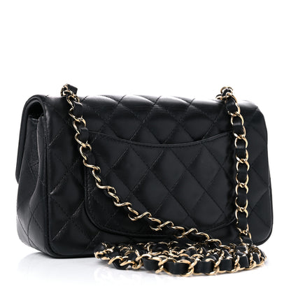 Chanel Lambskin Quilted Mini Rectangular Flap Black 3 of 11