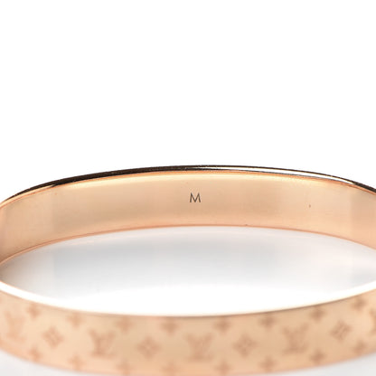 Louis Vuitton Brass Monogram Nanogram Cuff M Pink Gold 5 of 7