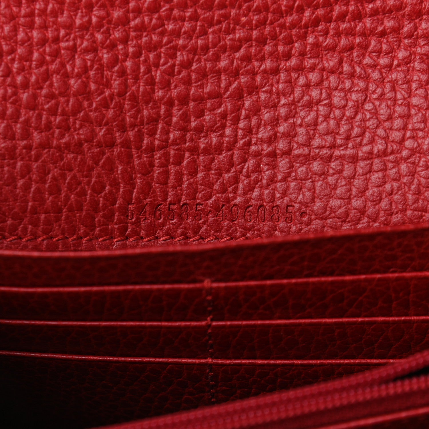 Gucci Dollar Calfskin Petite GG Marmont Wallet Chain Bag Hibiscus Red 7 of 9