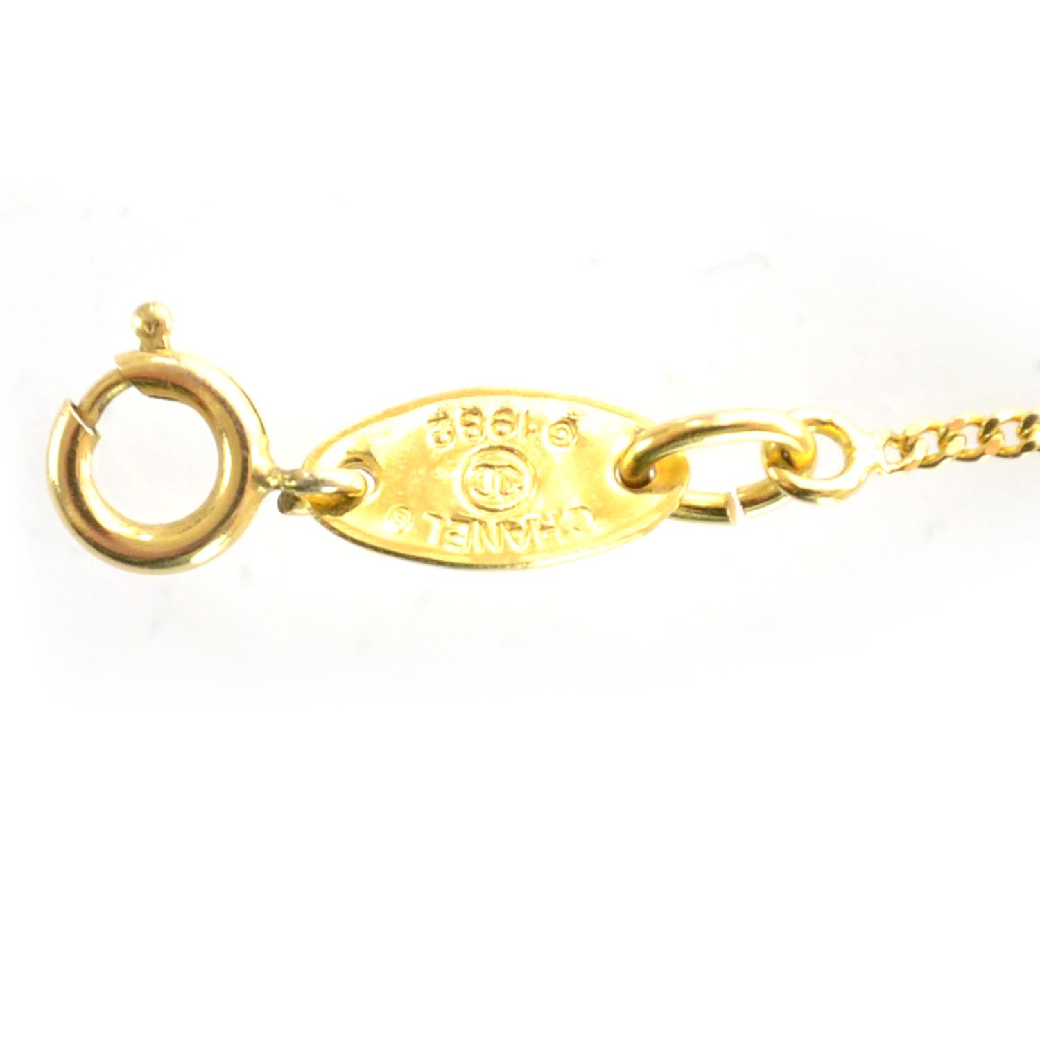 Chanel Crystal CC Chain Bracelet Gold 5 of 5