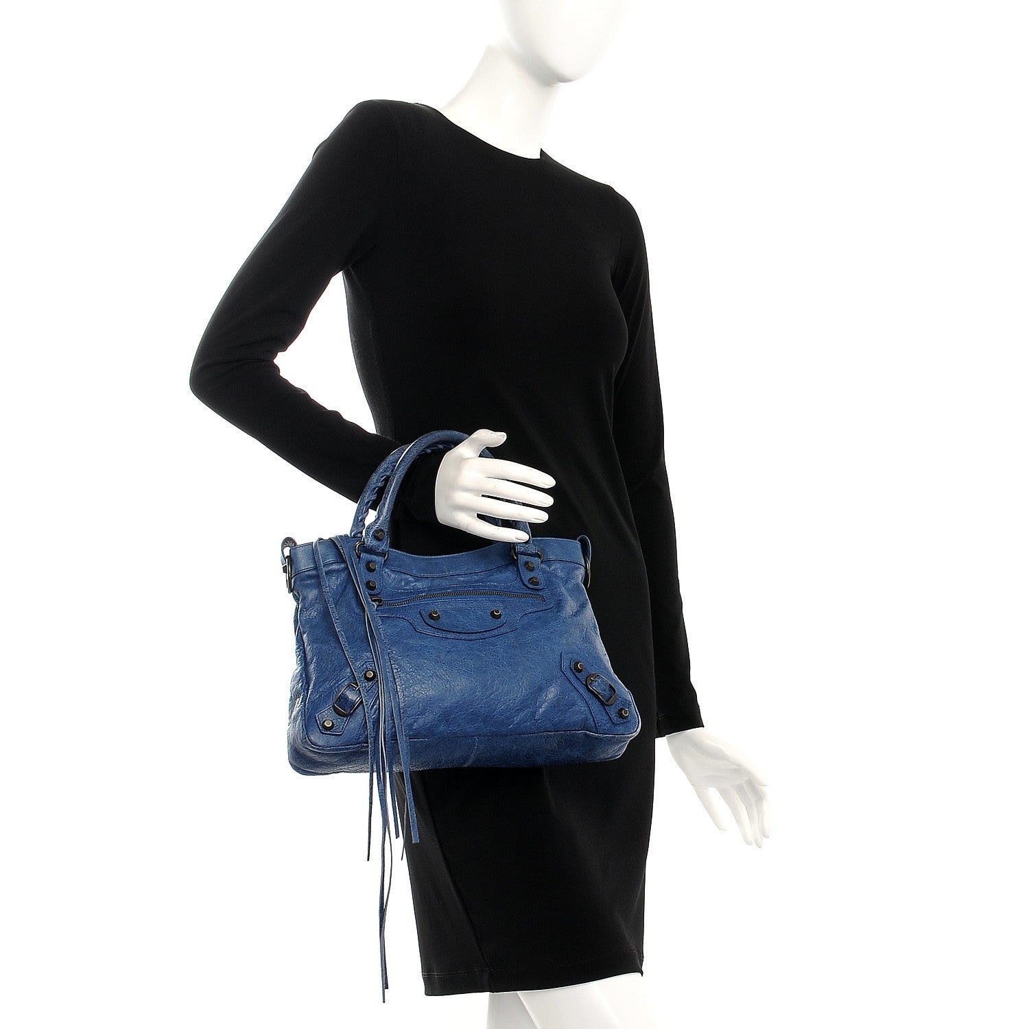 Balenciaga Agneau Classic Hardware Town Bleu Cobalt Bleu Electric 3 of 8