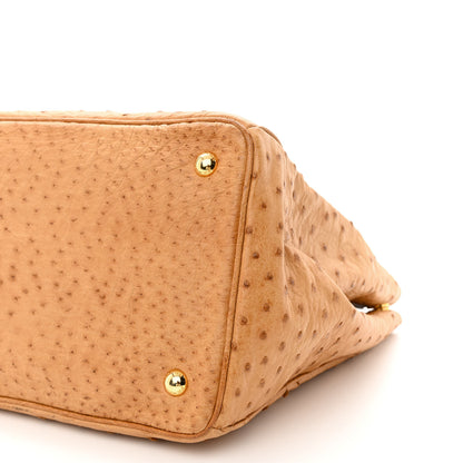 Prada Ostrich Executive Tote Cognac 12 of 18