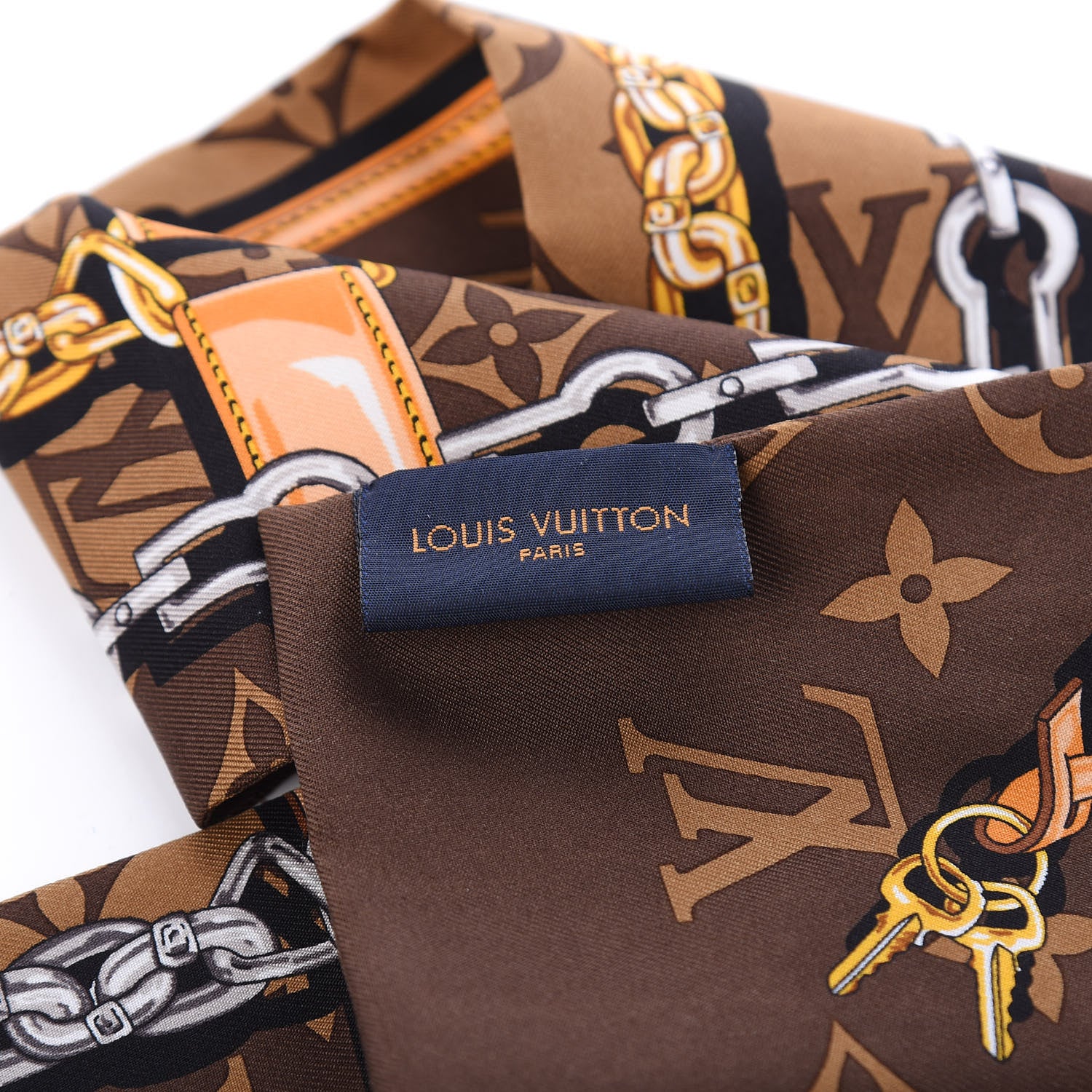 Louis Vuitton Silk Monogram Confidential Bandeau Brown 4 of 5