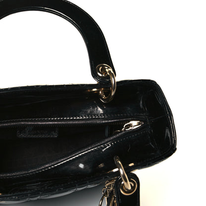 Christian Dior Patent Cannage Medium Lady Dior Black 5 of 6