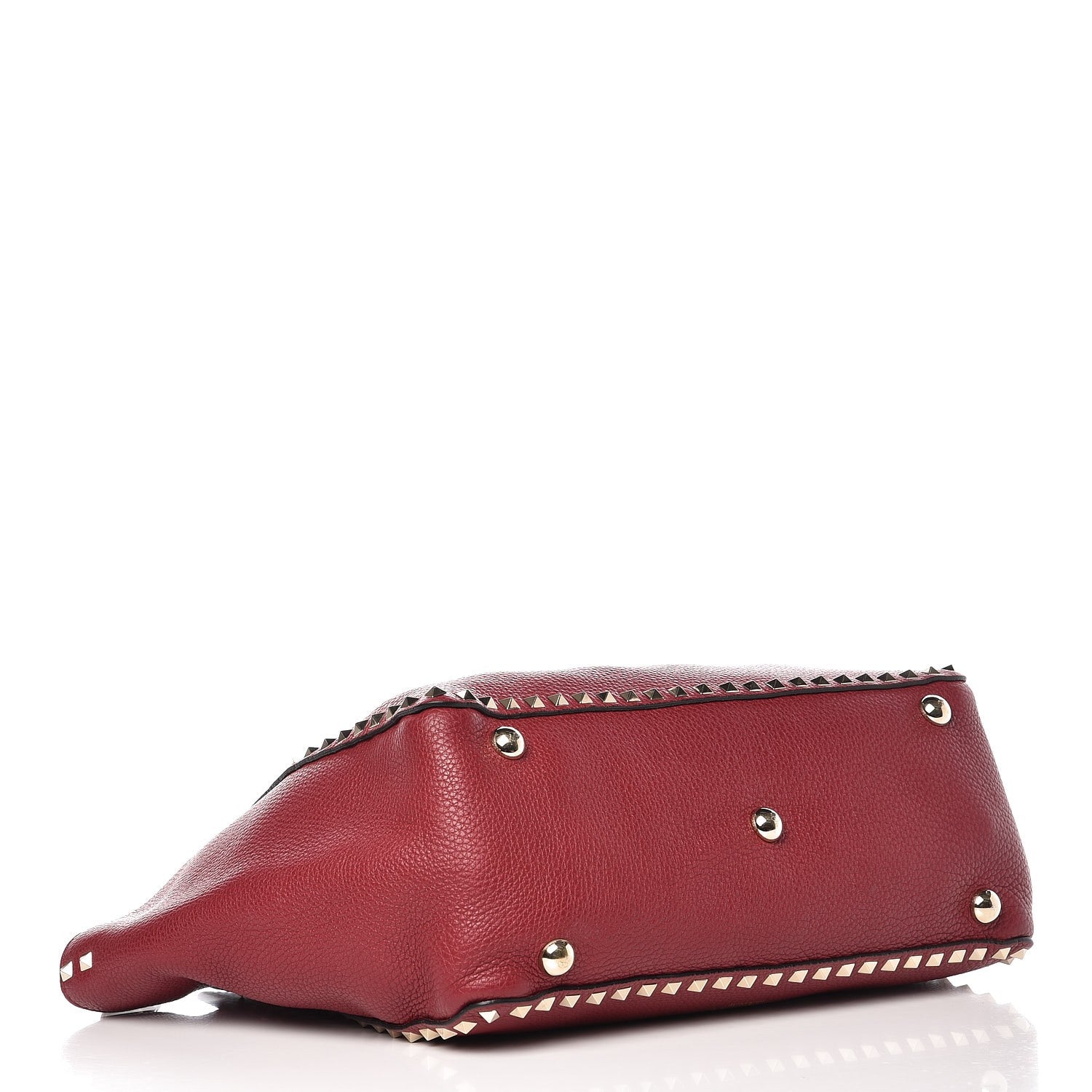 Valentino Garavani Pebbled Calfskin Medium Rockstud Tote Camelia 6 of 16
