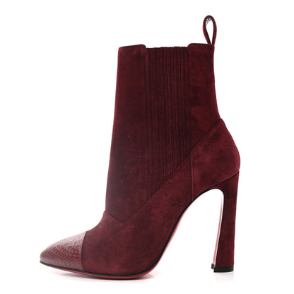 Christian Louboutin Veau Velours Calfskin Jurassic Me In The 90s 100 Ankle Boots 35 Tanin 1 of 7