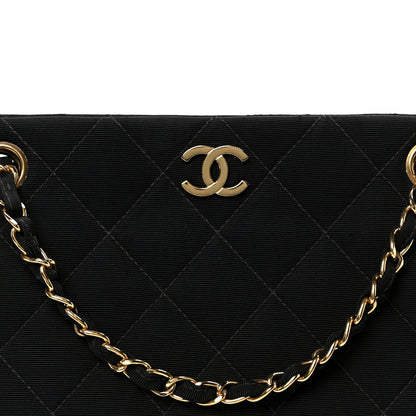 Chanel Grosgrain Quilted Shopper Tote Black 8 of 10