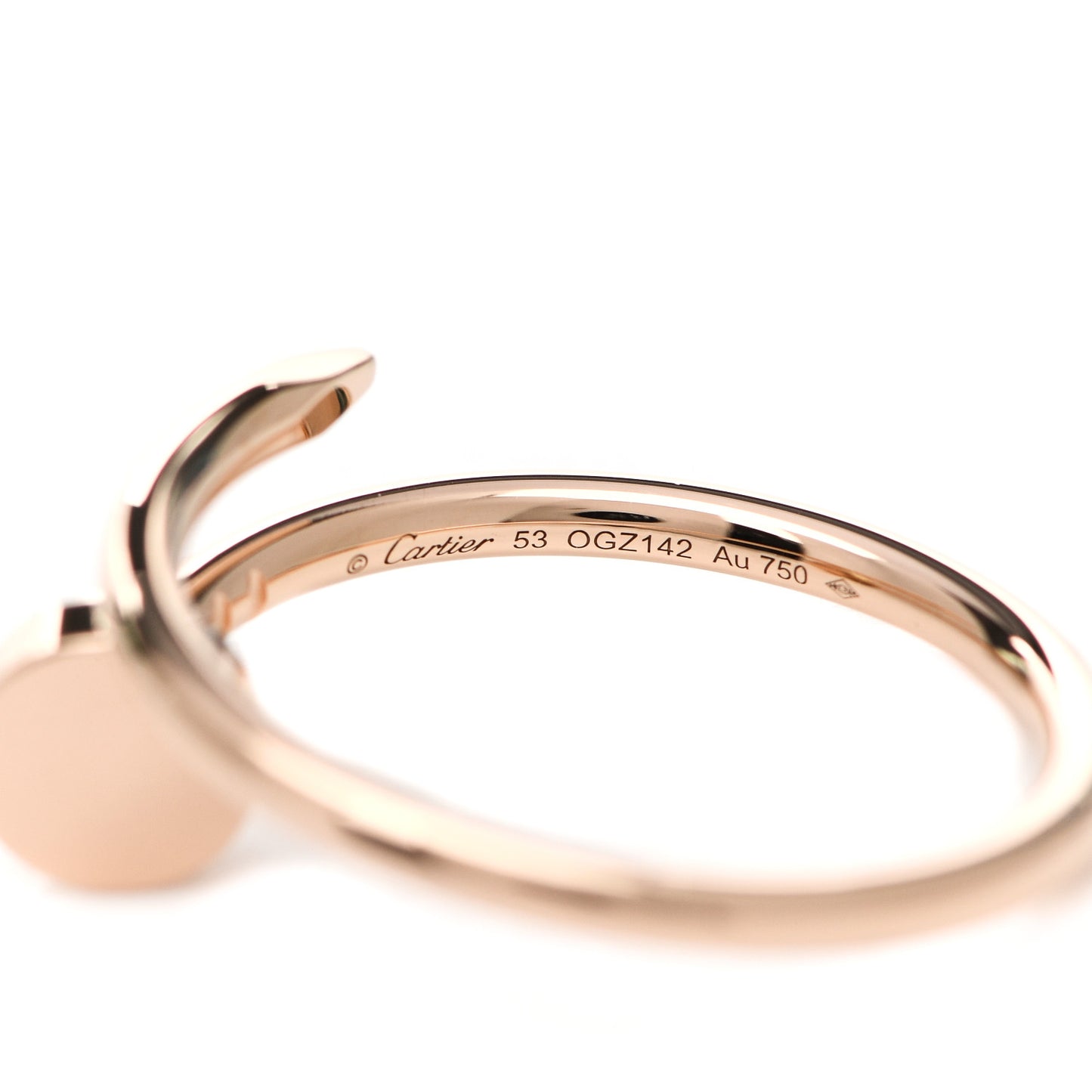 18K Pink Gold Small Juste Un Clou Ring 53 6.25