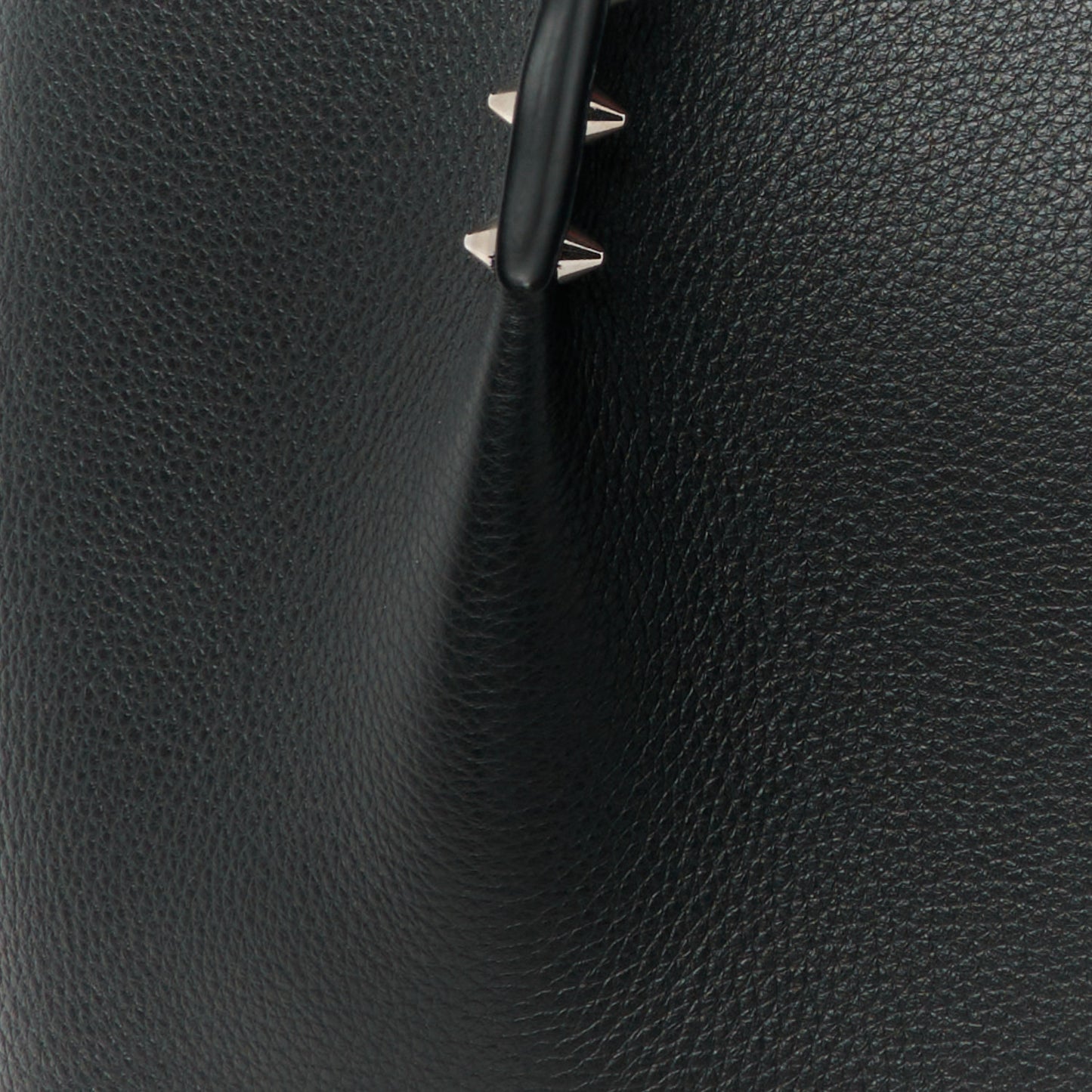 Calfskin Spiked Small Cabarock Shopper Tote Black