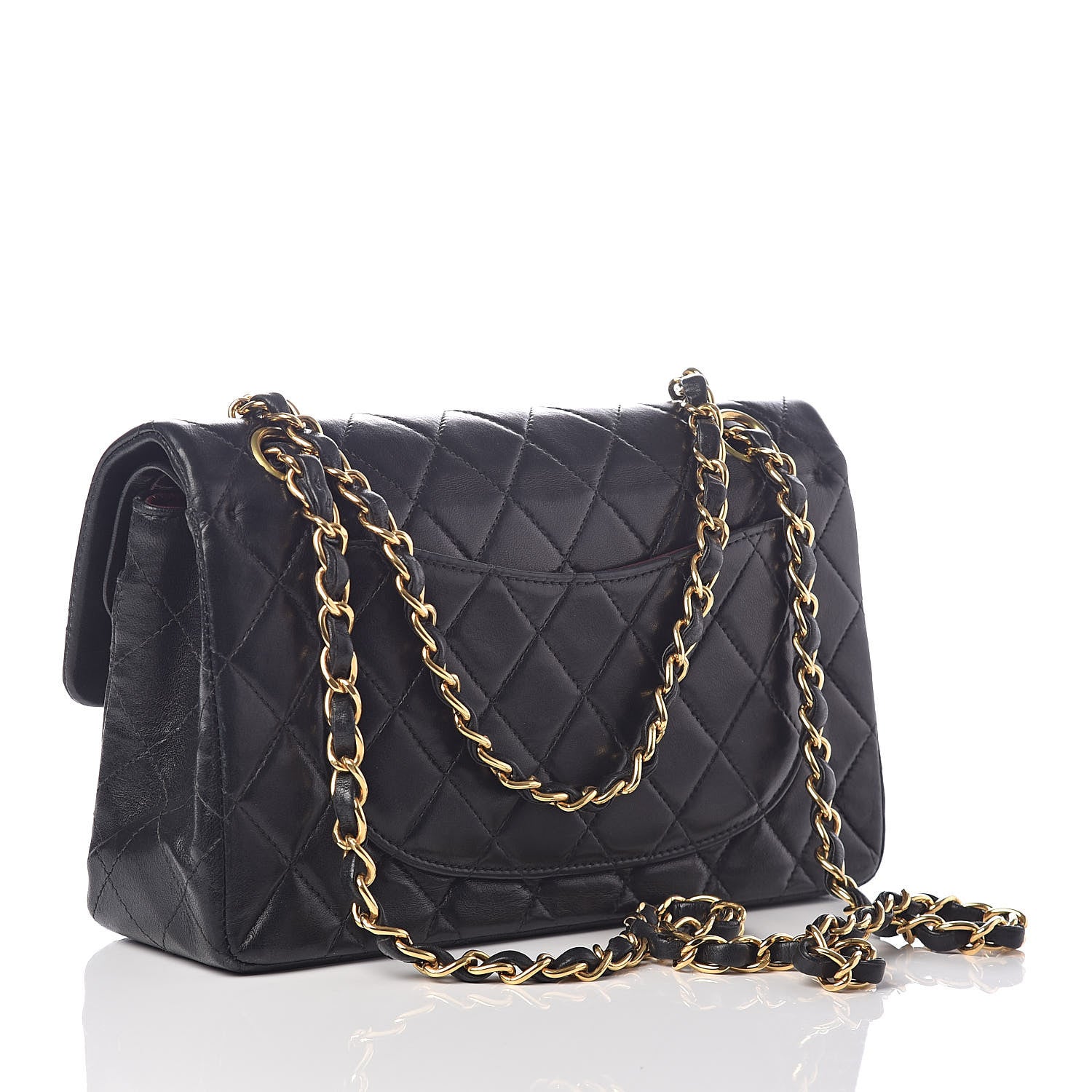 Chanel Lambskin Quilted Small Double Flap Black 3 of 9