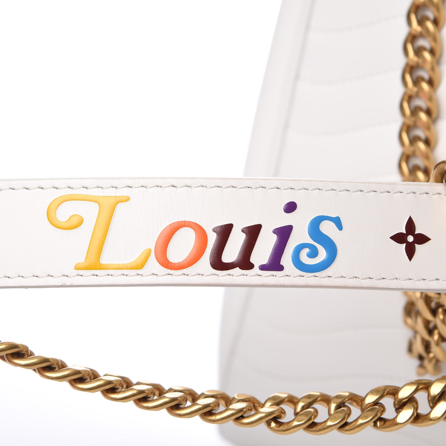 Calfskin New Wave Chain Tote Snow