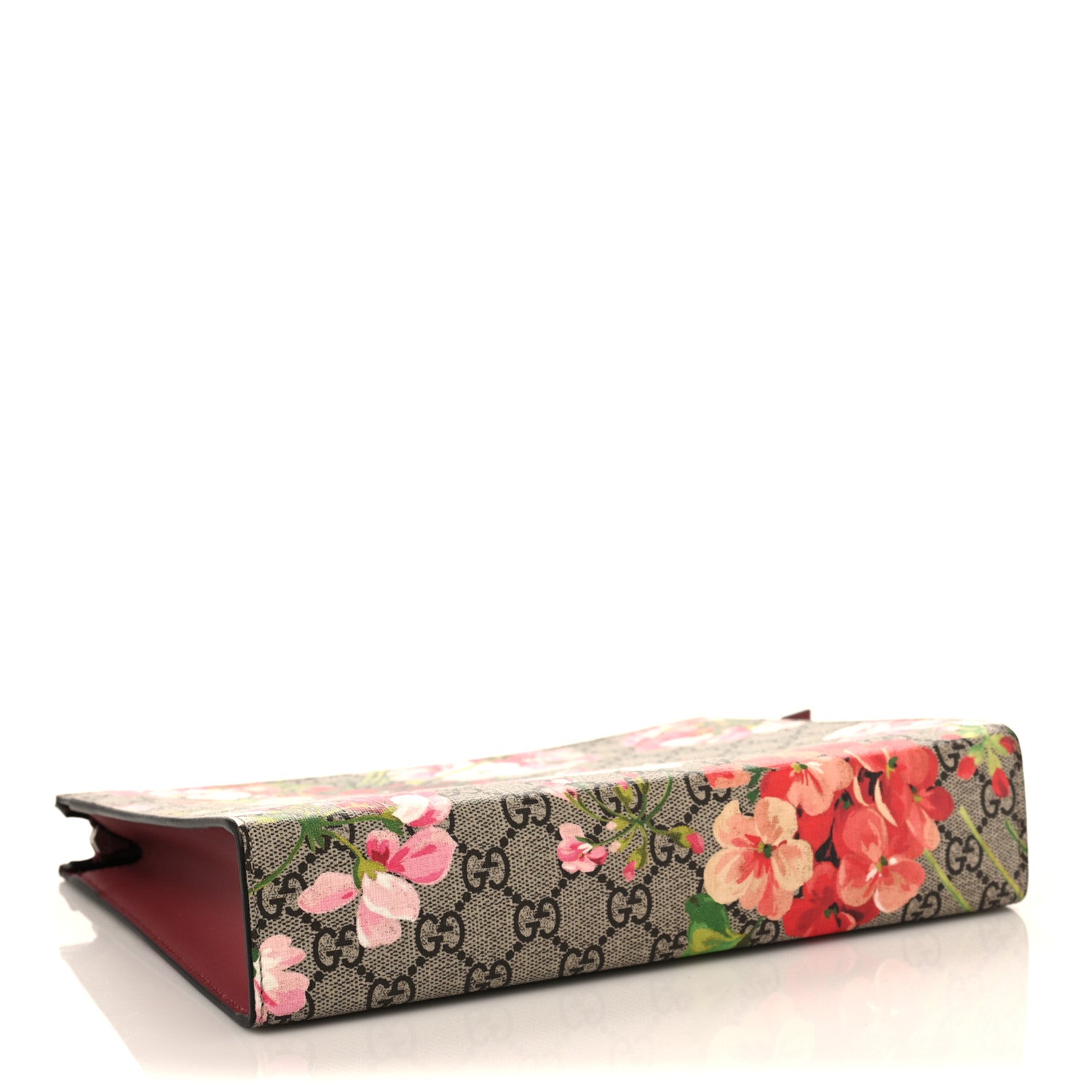 Gucci GG Supreme Monogram Blooms Large Cosmetic Case Beige Multicolor Dry Rose 4 of 9