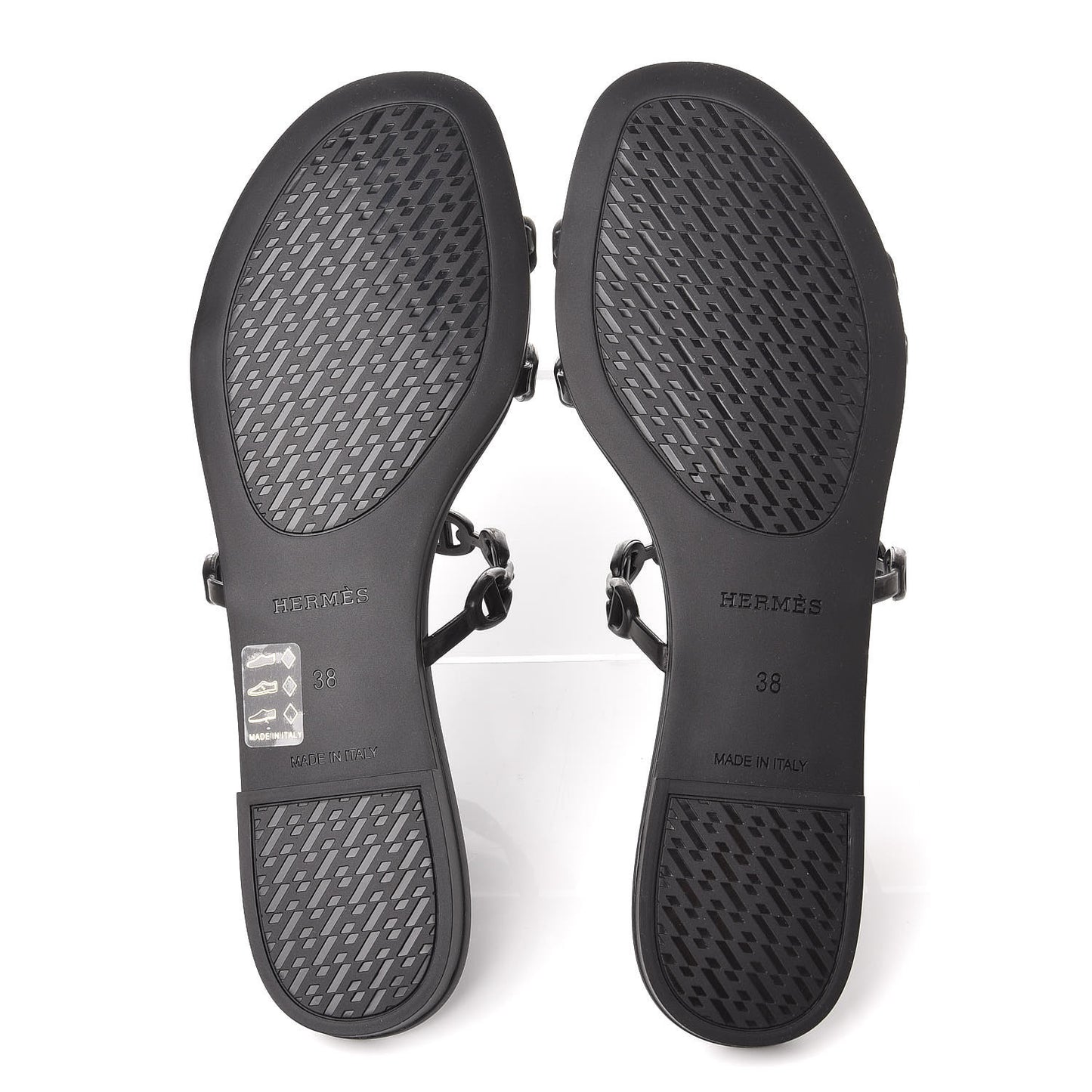 Rubber Chaine d'Ancre Rivage Sandals 38 Black