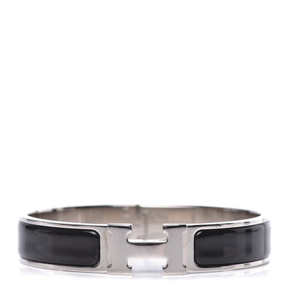Hermes Enamel Narrow Clic Clac H Bracelet GM Black 1 of 6