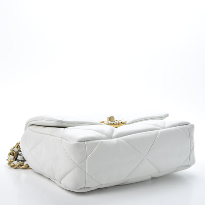 Chanel Lambskin Quilted Medium 19 Flap White 3 of 9
