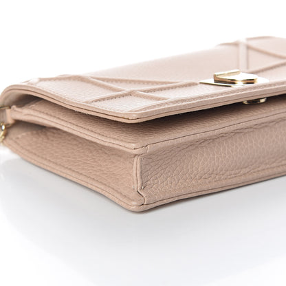 Christian Dior Grained Calfskin Diorama Wallet on Chain Pouch Nude 7 of 8
