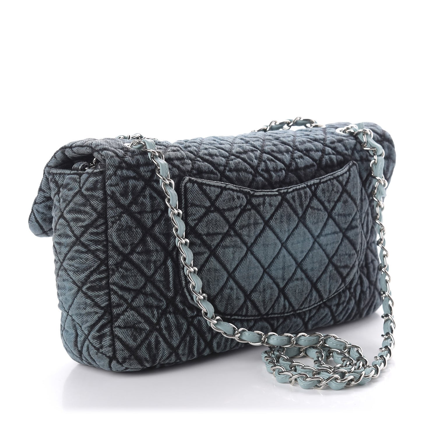 Denim Quilted Denimpression Flap Green Blue