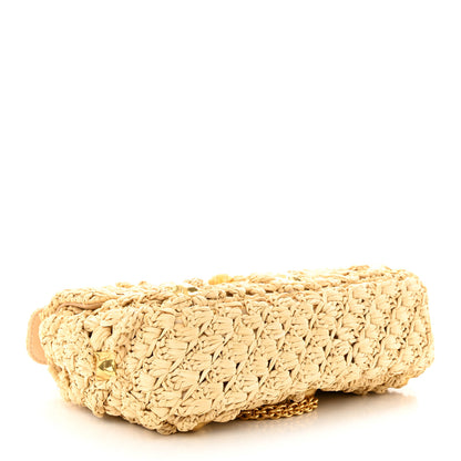 Valentino Garavani Raffia Medium Roman Stud Shoulder Bag 4 of 9