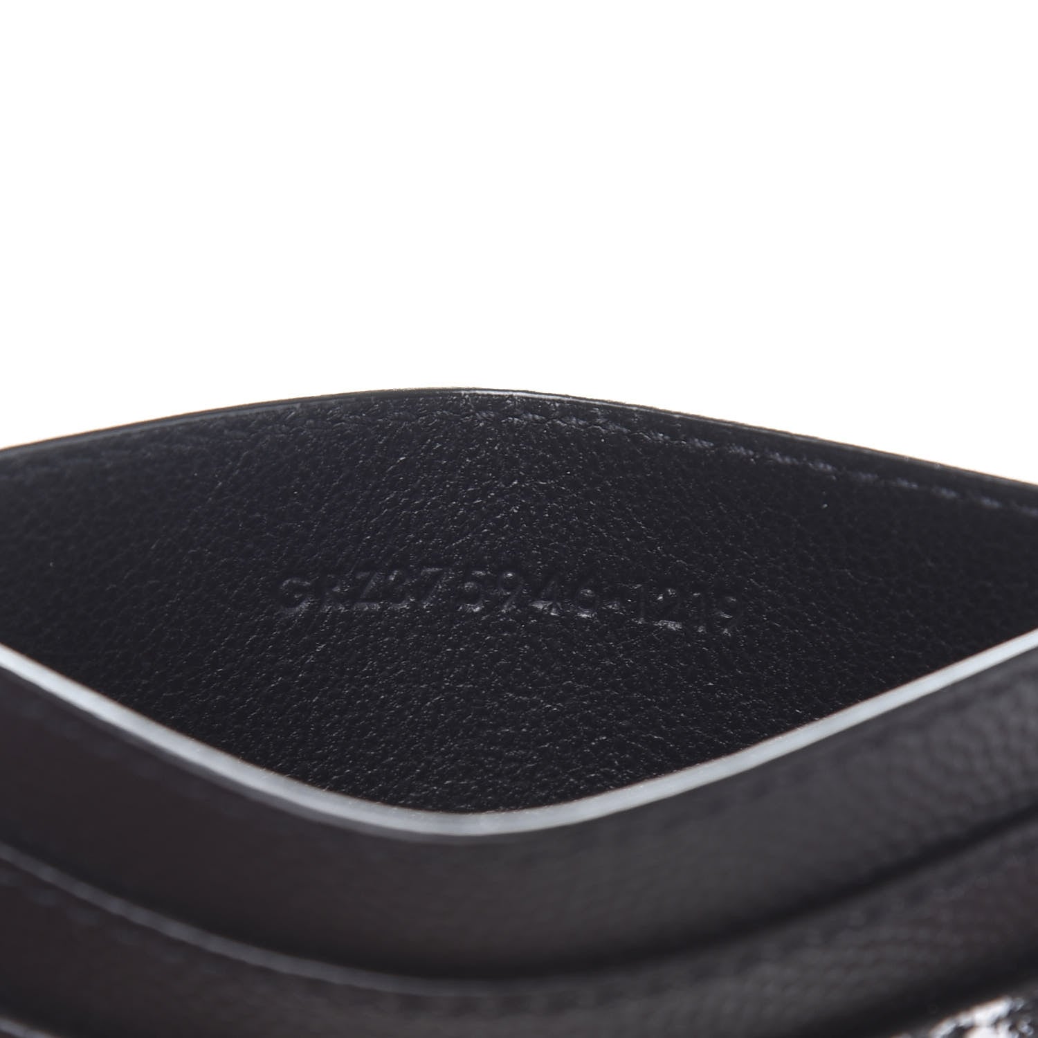 Saint Laurent Grain De Poudre Palm Tree Card Case Black White 7 of 8