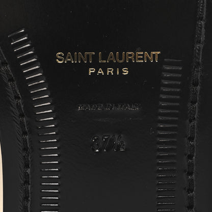 Saint Laurent Calfskin Penny Loafers 37.5 Pearl 7 of 10