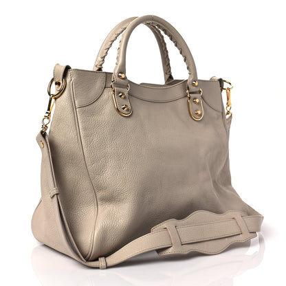 Balenciaga Chevre Gold Metallic Edge Hardware Velo Beige Praline 3 of 8