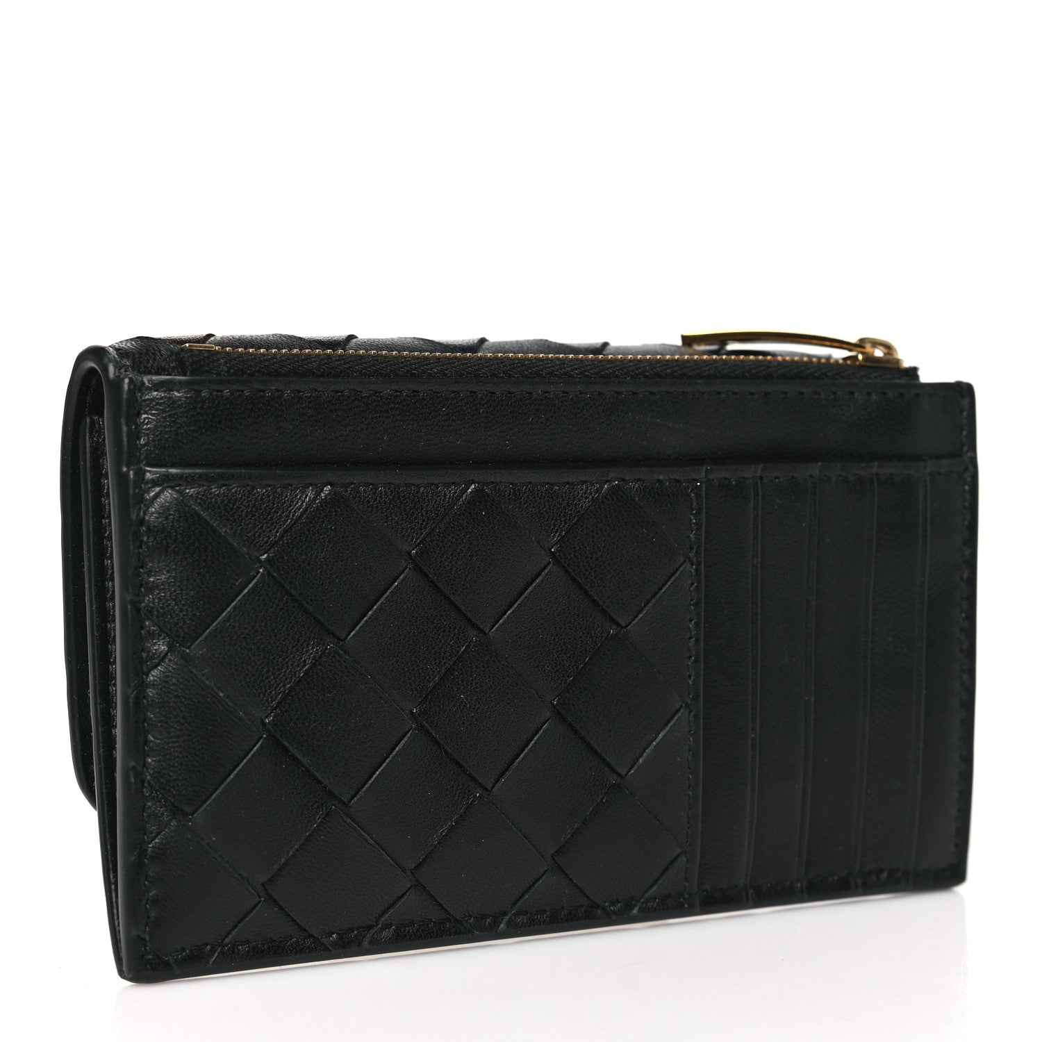 Bottega Veneta Nappa Intrecciato Andiamo Flap Card Case Black 3 of 8